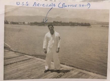 From his tour in Hawaii. My uncle ended up living there as a Navy chaplain